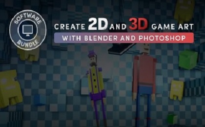 Crie arte de jogo 2D e 3D