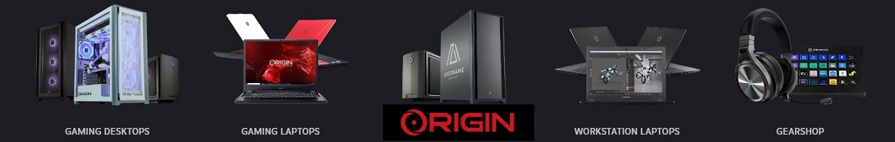 Origin gamers laptops e Pcs